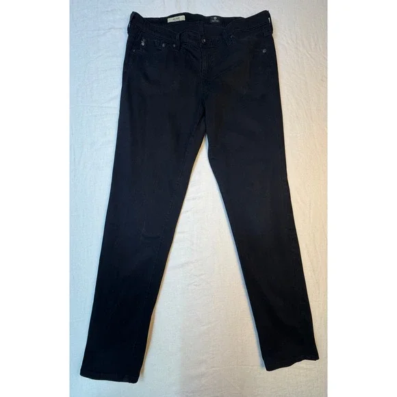 AG Adriano Goldschmied The Stilt Cigarette Leg Black Jeans 32R LSN1110-F-SBA - Picture 1 of 13